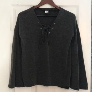 Flared long sleeve sweater